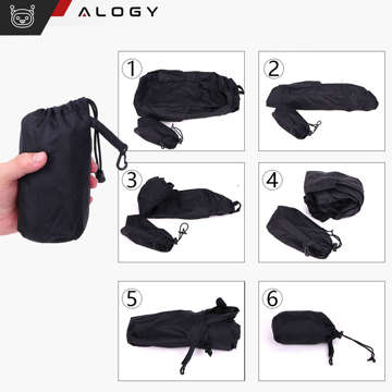 Backpack bag men's women's tourist climbing small 20l foldable lightweight school youth urban waterproof Alogy Black