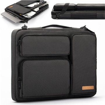 Bag Case Sleeve for MacBook Air/Pro, Laptop, Tablet 15.6" Alogy with Shoulder Strap Black