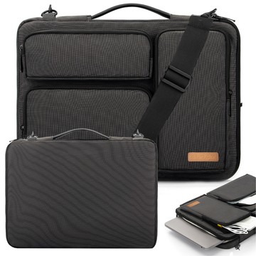 Bag Case Sleeve for MacBook Air/Pro, Laptop, Tablet 15.6" Alogy with Shoulder Strap Black