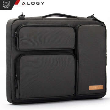 Bag Case Sleeve for MacBook Air/Pro, Laptop, Tablet 15.6" Alogy with Shoulder Strap Black