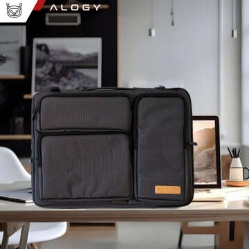 Bag Case Sleeve for MacBook Air/Pro, Laptop, Tablet 15.6" Alogy with Shoulder Strap Black