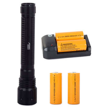 Bailong tactical police LED flashlight XHP50 zoom