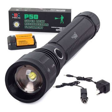 Bailong tactical police LED flashlight XHP50 zoom