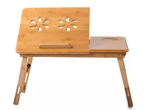 Bamboo laptop table for bed stand