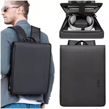 Bange Waterproof Backpack Laptop Bag 14" City Travel 39.5x29.5x8 cm for Work School Plane Men's Women's Slim Black