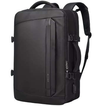 Bange Waterproof Backpack Laptop Bag 15.6" Travel 47x31x20 cm for Work School Plane Men's Women's with USB Port Black