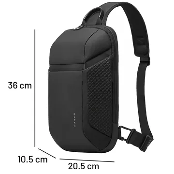 Bange Waterproof Backpack One Shoulder Bag for Tablet 11" Travel Accessories 36x20.5x10.5 cm for Work School Airplane Men's Women's Black