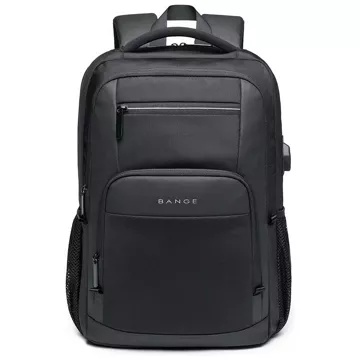 Bange Waterproof Backpack for Laptop 15.6" City Travel 45x30x16 cm for Work Airplane Men's Women's with USB Port Black