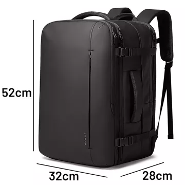 Bange Waterproof Backpack for Laptop 15.6" City Travel 45x30x16 cm for Work Airplane Men's Women's with USB Port Black