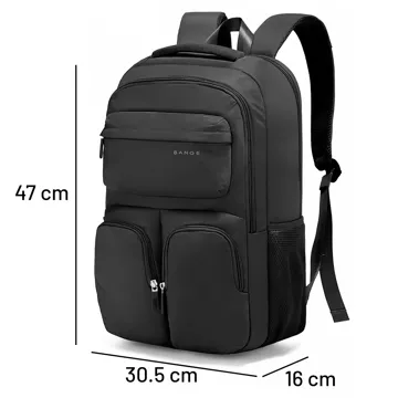 Bange waterproof backpack laptop bag 15.6" for work school airplane 47x30.5x17 cm men women