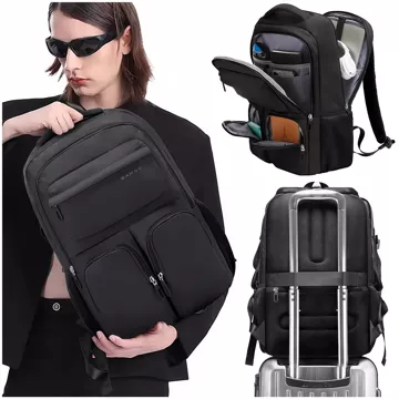 Bange waterproof backpack laptop bag 15.6" for work school airplane 47x30.5x17 cm men women