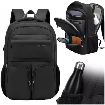 Bange waterproof backpack laptop bag 15.6" for work school airplane 47x30.5x17 cm men women