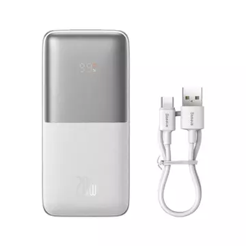 Baseus Bipow Pro Power Bank 10000mAh 20W white with USB Type A - USB Type C 3A 0.3m cable (PPBD040202)