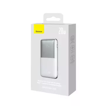 Baseus Bipow Pro Power Bank 10000mAh 20W white with USB Type A - USB Type C 3A 0.3m cable (PPBD040202)