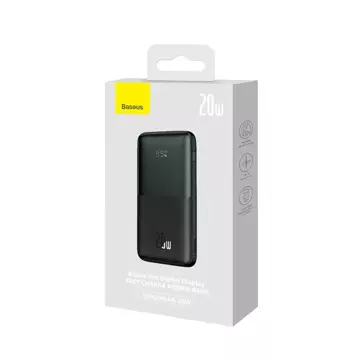 Baseus Bipow Pro Powerbank 10000mAh, 2xUSB, USB-C, 20W (black)