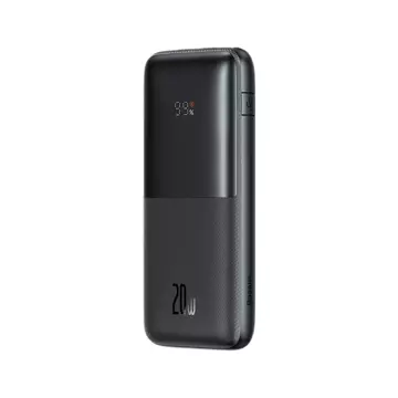 Baseus Bipow Pro Powerbank 10000mAh, 2xUSB, USB-C, 20W (black)