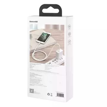 Baseus Cafule Metal Data USB - Lightning cable 2.4 A 2 m white (CALJK-B02)