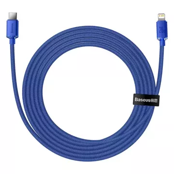 Baseus Crystal Shine Series cable USB cable for fast charging and data transfer USB Type C - Lightning 20W 2m blue (CAJY000303)