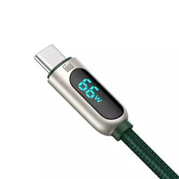 Baseus Display USB to USB-C cable, 66W, 1m (green)