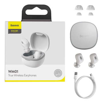 Baseus Encok WM01 TWS wireless headphones White