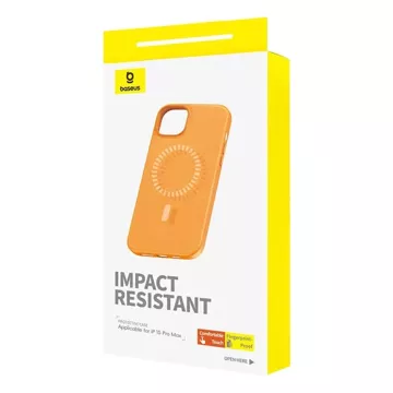 Baseus Fauxther Series Magnetic Phone Case for iPhone 15 Pro Max (Orange)