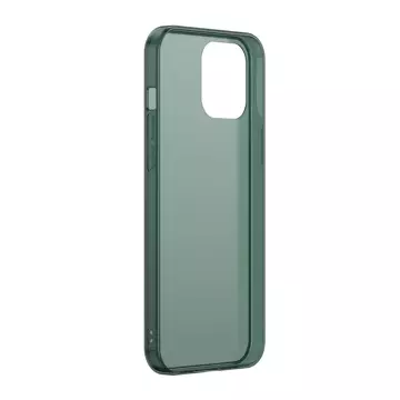 Baseus Frosted Glass Case Rigid case with flexible frame iPhone 12 Pro Max Dark Green (WIAPIPH67N-WS06)