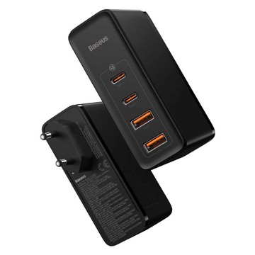 Baseus GaN2 Pro wall charger, 2x USB 2x USB-C, 100W, EU (black)