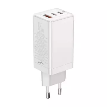 Baseus GaN3 Pro wall charger, 2xUSB-C USB, 65W (white)