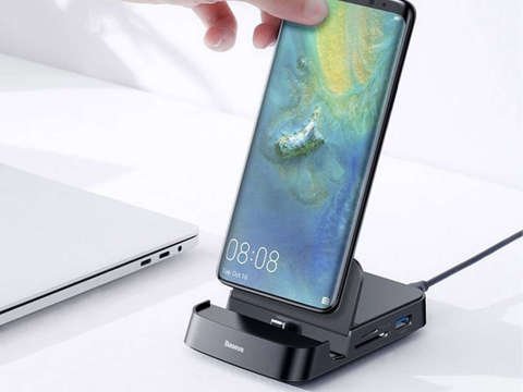 Baseus HUB 7in1 docking station for smartphones HDMI 4K 3x USB microSD 15W