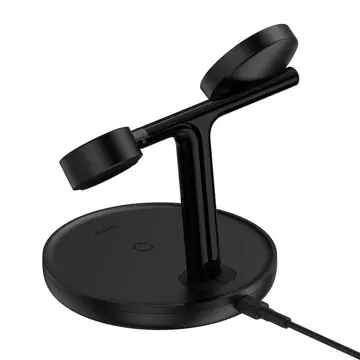 Baseus Induction Charger Stand 3in1 15W MagSafe (black)