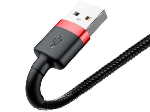 Baseus Keviar USB Lightning Cable 2m for iPhone iPad iPod 1.5A Black and red