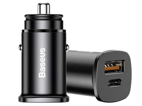 Baseus Square PPS QC 4.0 / PD 3.0 5A 30W Black Car Charger