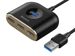 Baseus Square Round 4w1 HUB Adapter 1x USB 3.0 3x USB 2.0 micro 1m Black