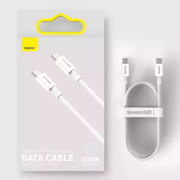 Baseus Superior Cable Cord USB Type C - USB Type C Quick Charge / Power Delivery / FCP 100W 5A 20V 2m white (CATYS-C02)