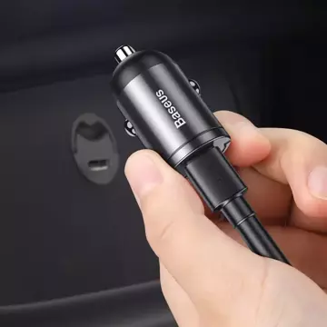 Baseus Tiny Star PPS mini smart car charger USB Type C 30W Quick Charge 3.0 PD 3.0 gray (VCHX-B0G)