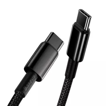 Baseus Tungsten Gold USB-C to USB-C cable, 100W, 2m (black)