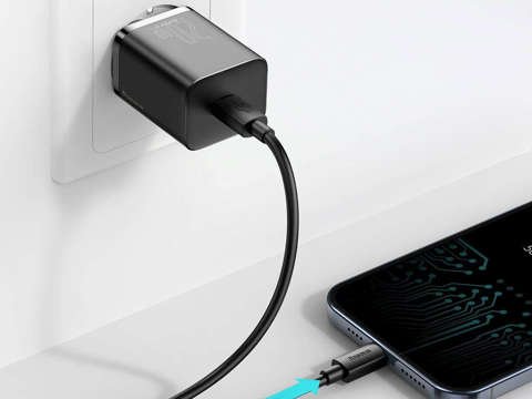 Baseus USB-C PD 20W wall charger USB-C to Lightning cable 1m