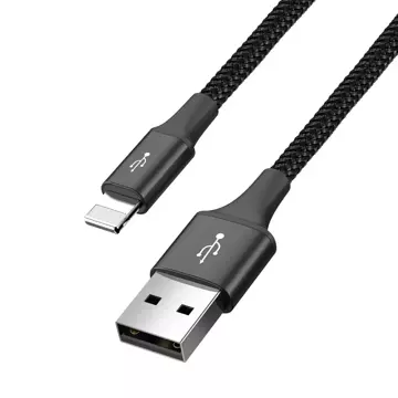 Baseus cable USB 4in1 2x Lightning / USB Type C / micro USB cable in nylon braid 3.5A 1.2m black (CA1T4-A01)