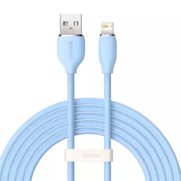 Baseus cable, USB cable - Lightning 2.4A length 2 m Jelly Liquid Silica Gel - blue