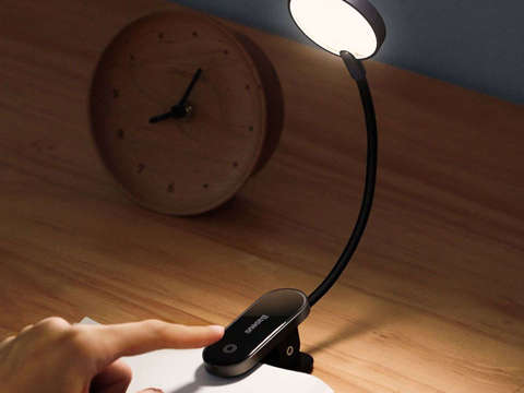 Baseus wireless LED desk lamp with a clip, gray