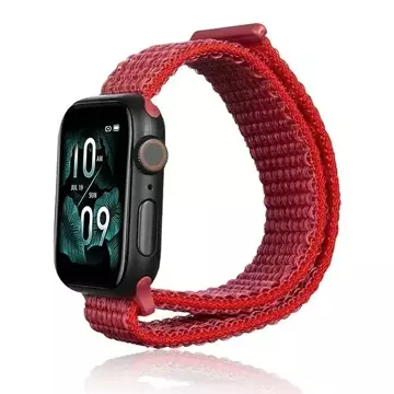 Beline Nylon Smartwatch Strap for Apple Watch 42/45/45/49mm Red/Red
