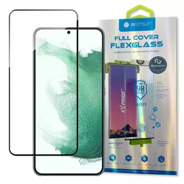 Bestsuit 3D Edge Nano Flexi Glass Glass Film Full Screen Tempered Glass with Frame Samsung Galaxy S22 (S22 Plus) Transparent