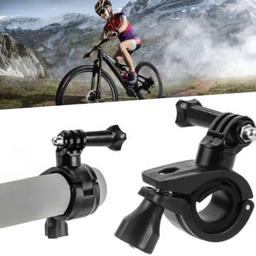 Bicycle Mount for GoPro Hero 12 11 10 9 8 7 DJI Action SJ7 SJ6 Handlebar Camera Motorcycle Bike Alogy Swivel Black