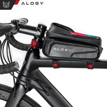 Bicycle bag case for phone 6.7 inch bag bicycle frame holder capacious 2l waterproof Black Alogy