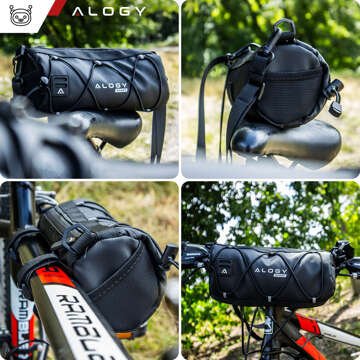 Bicycle bag pannier 2.5L bike holder handlebar frame bag case cover 23.6x10.5x10cm (S) Alogy Sport black