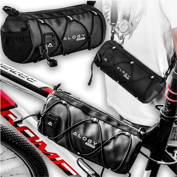 Bicycle bag pannier 2.5L bike holder handlebar frame bag case cover 23.6x10.5x10cm (S) Alogy Sport black