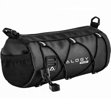 Bicycle bag pannier 2.5L bike holder handlebar frame bag case cover 23.6x10.5x10cm (S) Alogy Sport black