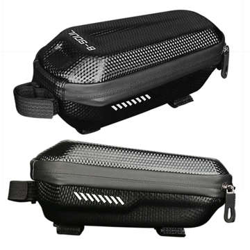 Bicycle bag waterproof Hard Pouch pannier bike holder pouch 23x10x10cm (S) black