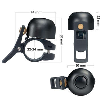 Bicycle bell for bicycle universal mini RockBros 2018-1ABK loud 120dB for handlebar waterproof black