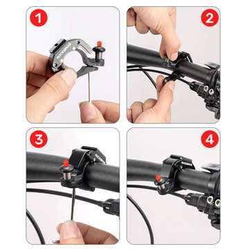 Bicycle bell for the bike universal RockBros Big Ring aluminum strong for the handlebar 100dB waterproof black